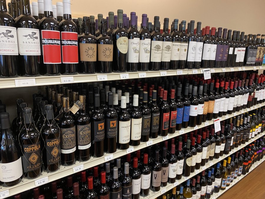 California wine wall