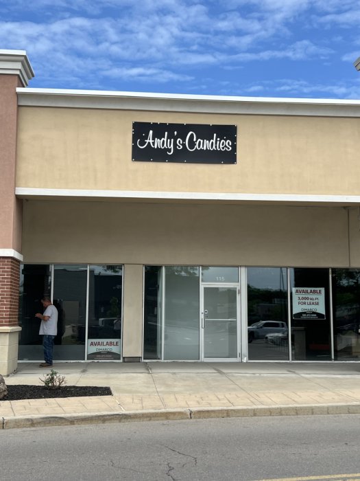 Andy's Candies Exterior Storefront in BayTowne Plaza